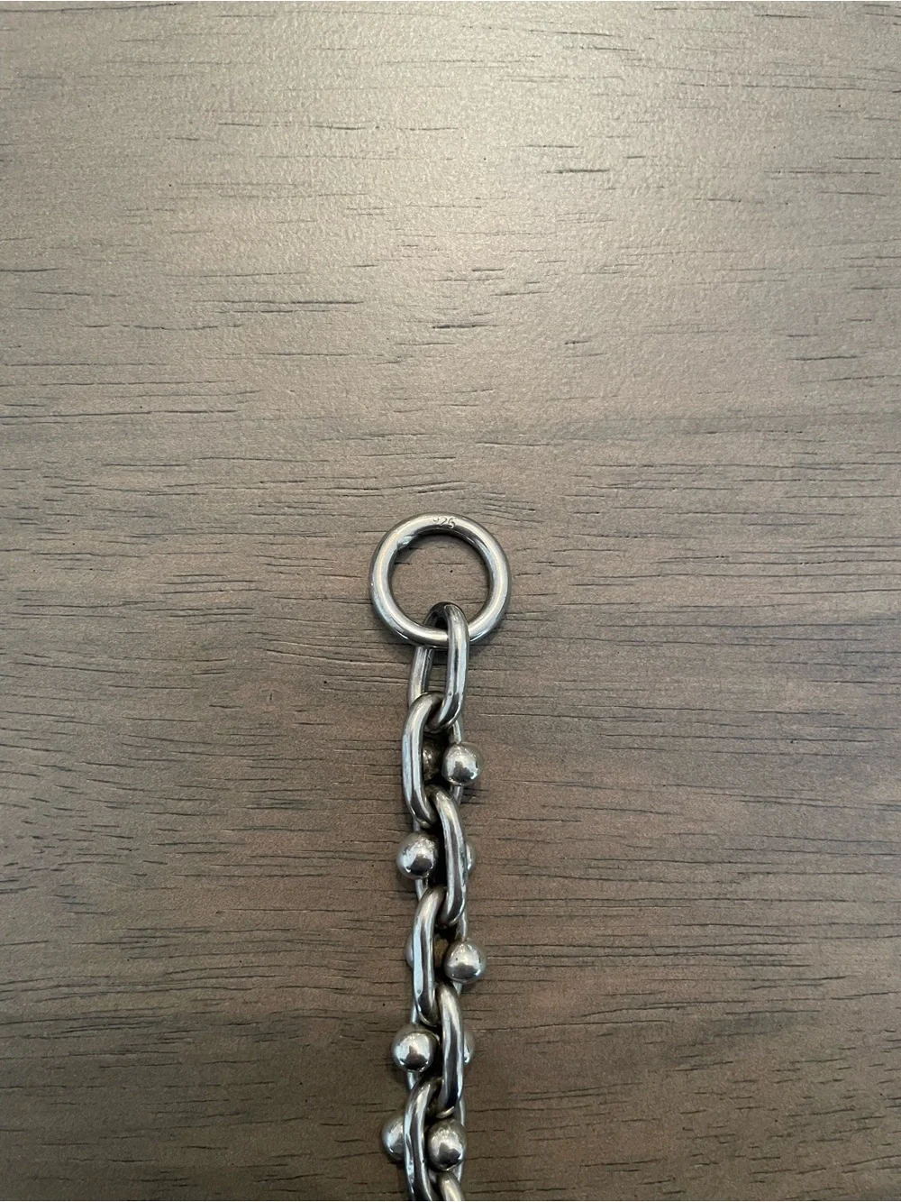 Vintage / Biker / Goth Sterling Silver 925 Chunky Ball Link Toggle Bracelet 47g